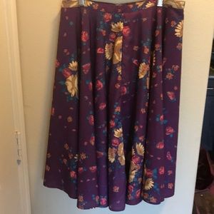 A line floral skirt from ModCloth